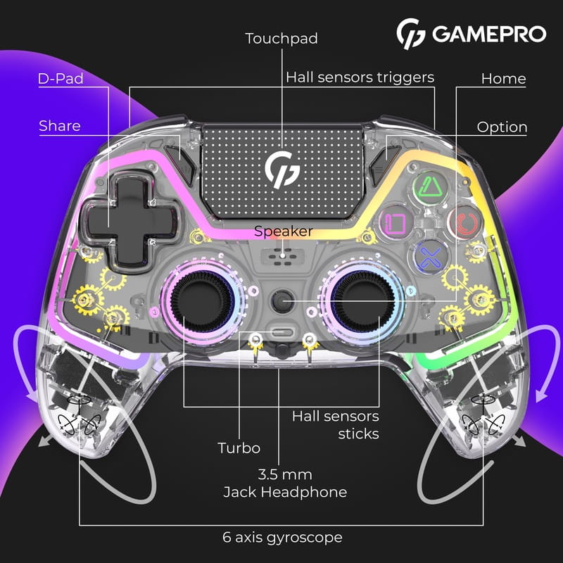 Геймпад GamePro GPS13T Transparent