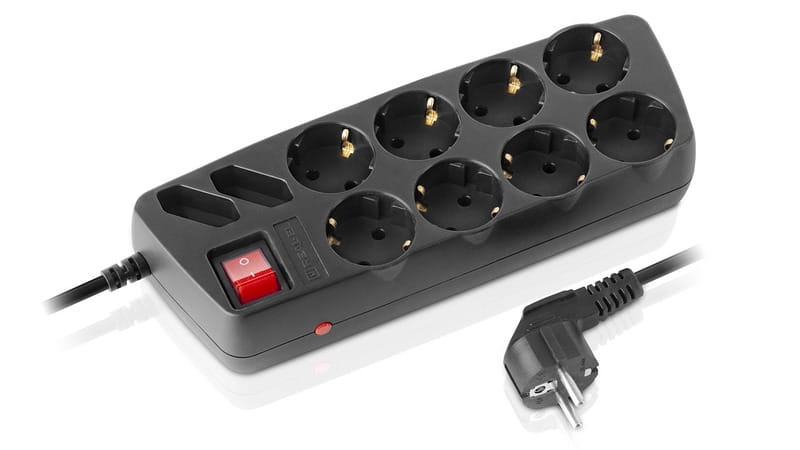 Фильтр питания REAL-EL RS-10 Protect 5 м Black