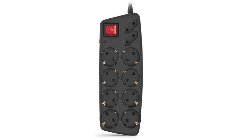 Фильтр питания REAL-EL RS-10 Protect 5 м Black