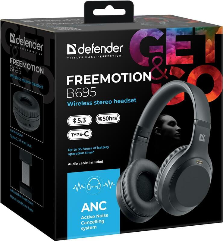 Bluetooth-гарнітура Defender FreeMotion B695 Black (63695)