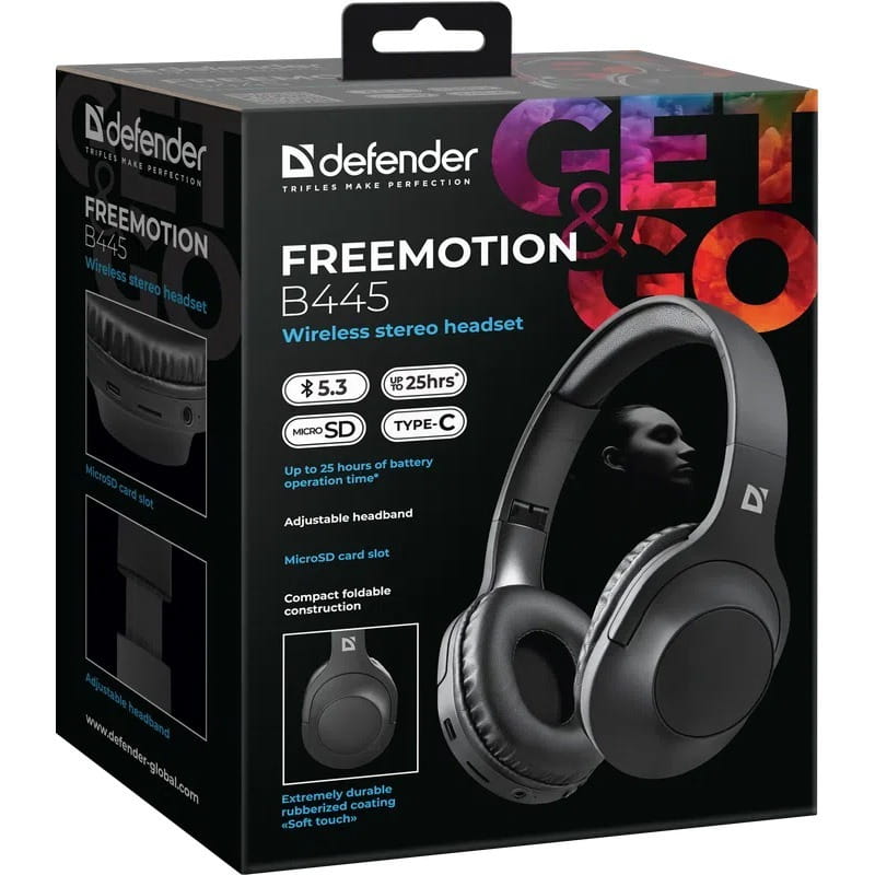 Bluetooth-гарнитура Defender FreeMotion B445 Black (63445)