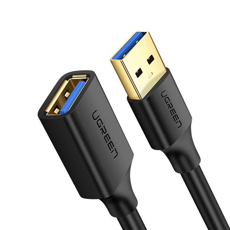 Кабель-удлинитель Ugreen US129 USB - USB (AM-AF), 3 м, Black (30127)