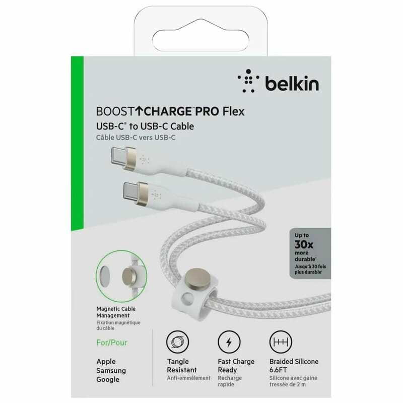 Кабель Belkin USB Type-C-USB Type-C, 60W, 2м, White (CAB011BT2MWH)