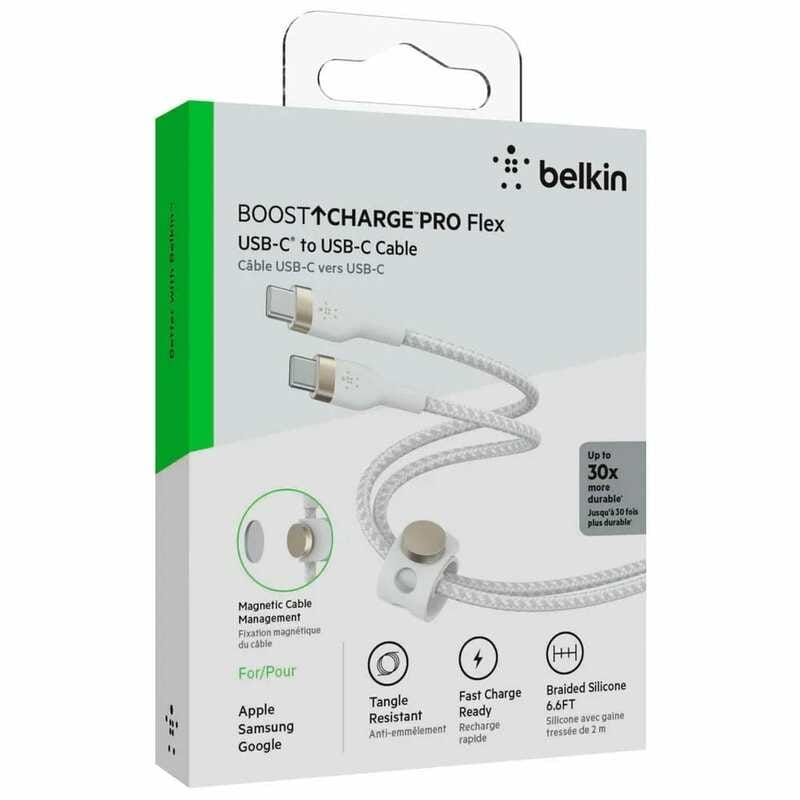 Кабель Belkin USB Type-C-USB Type-C, 60W, 2м, White (CAB011BT2MWH)