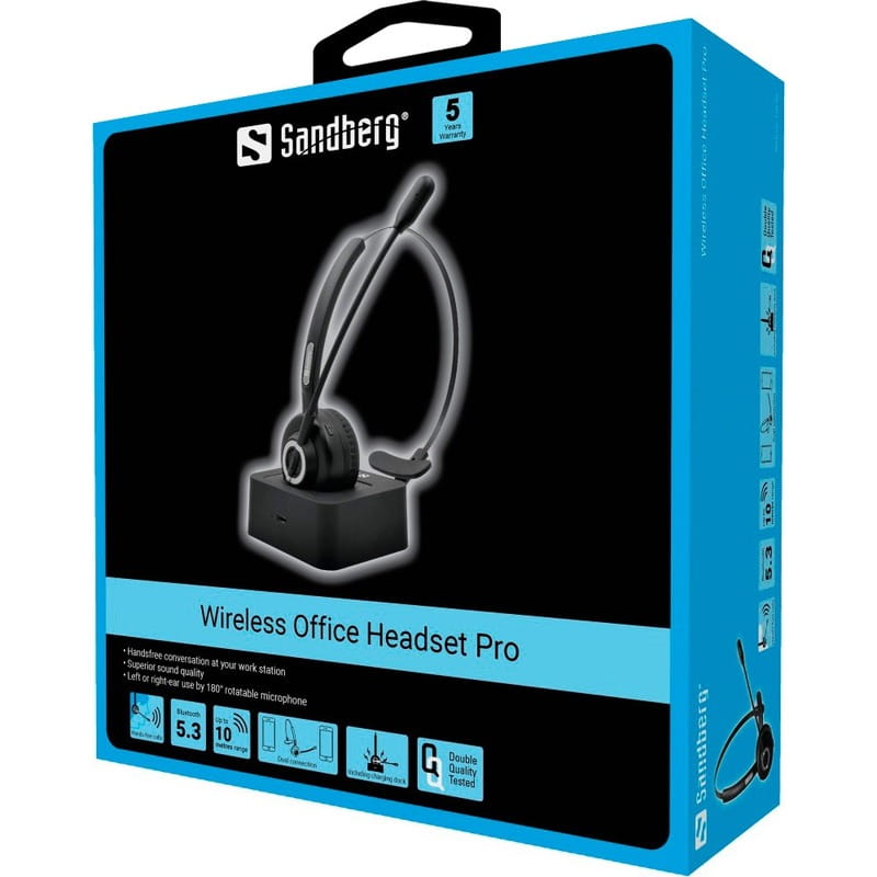 Bluetooth-гарнітура Sandberg Wireless Office Headset Pro Black (126-06)