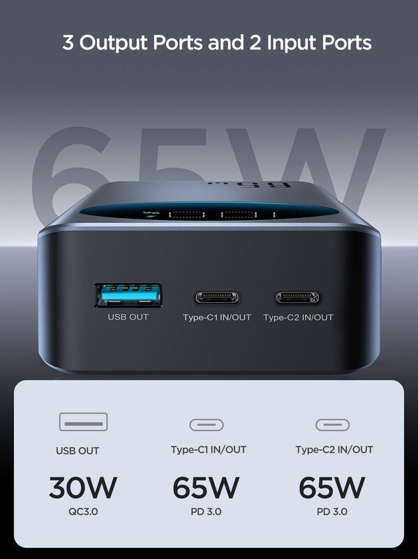 Универсальная мобильная батарея Joyroom JR-PBF05 30000mAh 65W Black