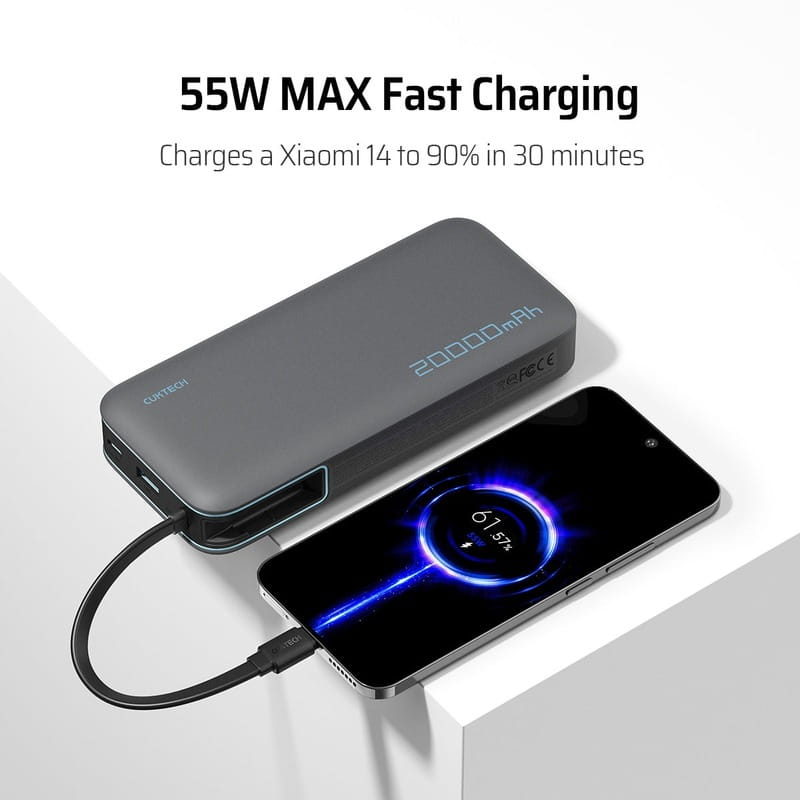 Універсальна мобільна батарея CUKTECH PB200N 20000mAh 55W Blue (PB200N Blue)