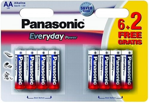 Батарейка Panasonic Everyday Power AA/LR06 BL 8 (6+2)шт