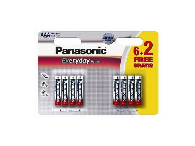 Батарейка Panasonic Everyday Power AAA/LR03 BL 8 (6+2)шт