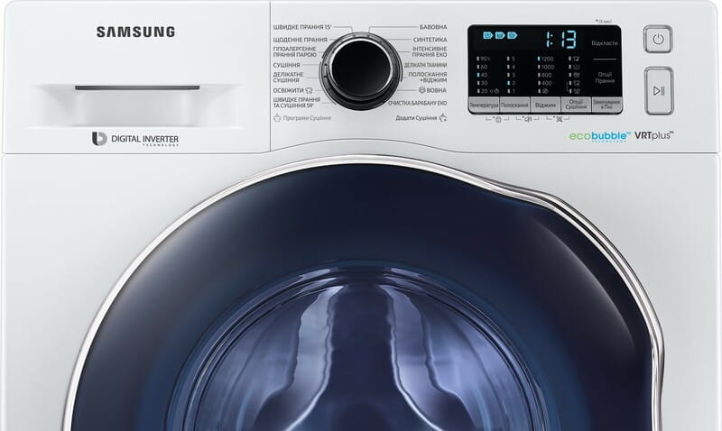 Пральна машина з сушкою Samsung WD80K52E0AW/UA