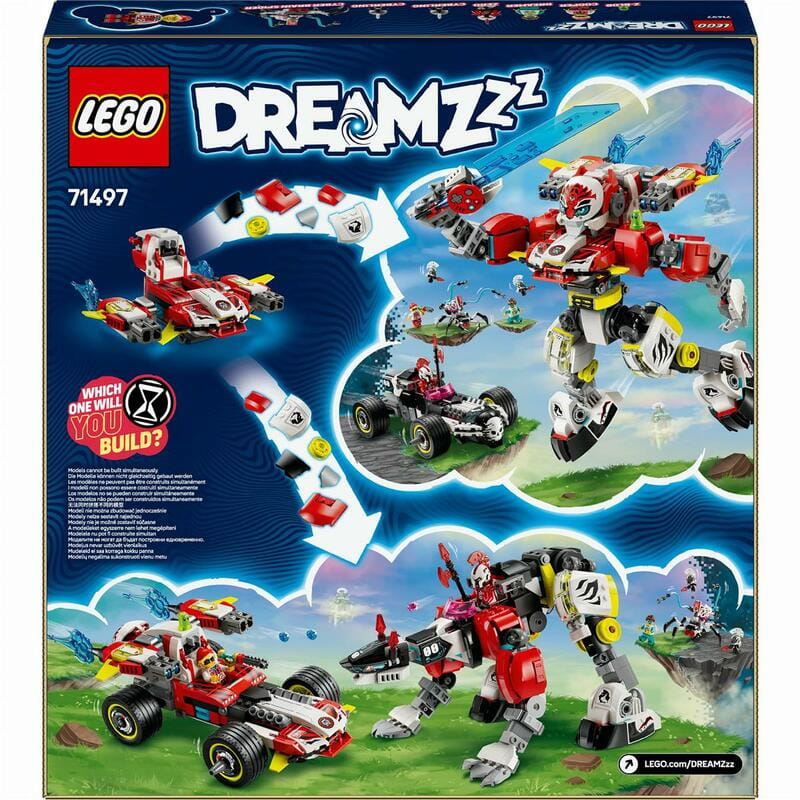 Конструктор LEGO DREAMZzz Робот-тигр Купера и Хот-род авто Зеро (71497)