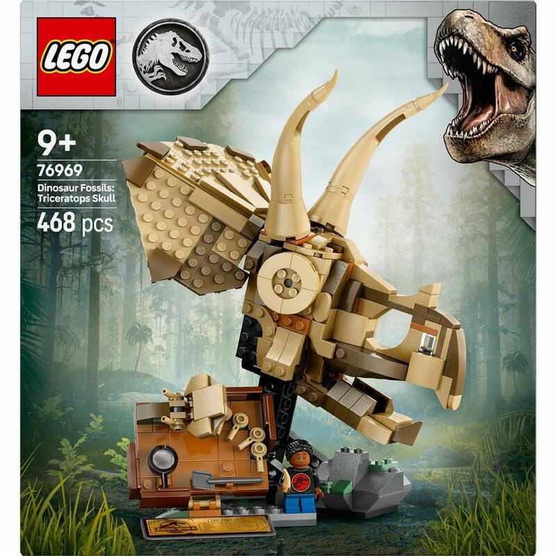 Конструктор LEGO Jurassic World Окаменелости динозавров: череп трицератопса (76969)