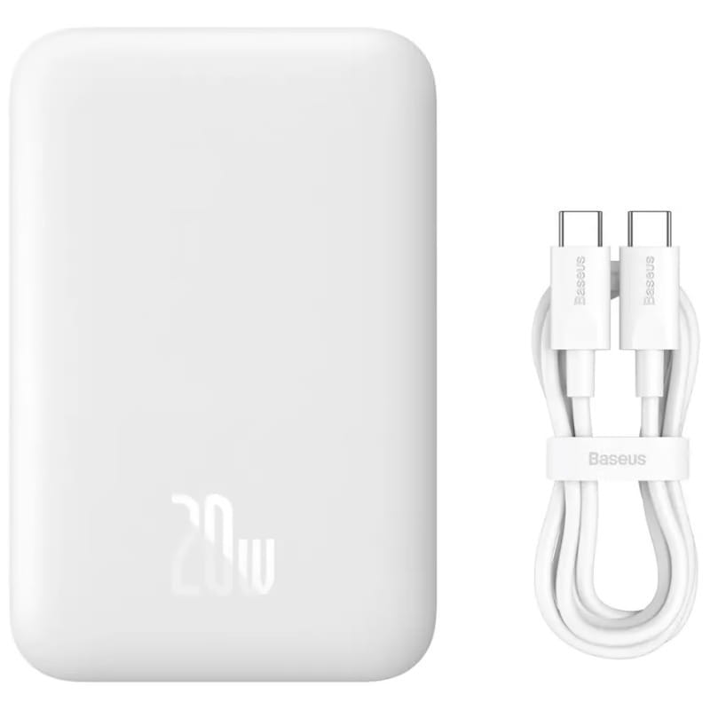 Універсальна мобільна батарея Baseus Magnetic Mini 6000mAh 20W White (P10059002223-00)