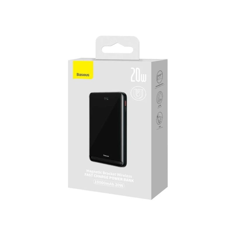 Универсальная мобильная батарея Baseus Magnetic Bracket 10000mAh 20W Black (PPCX000003)