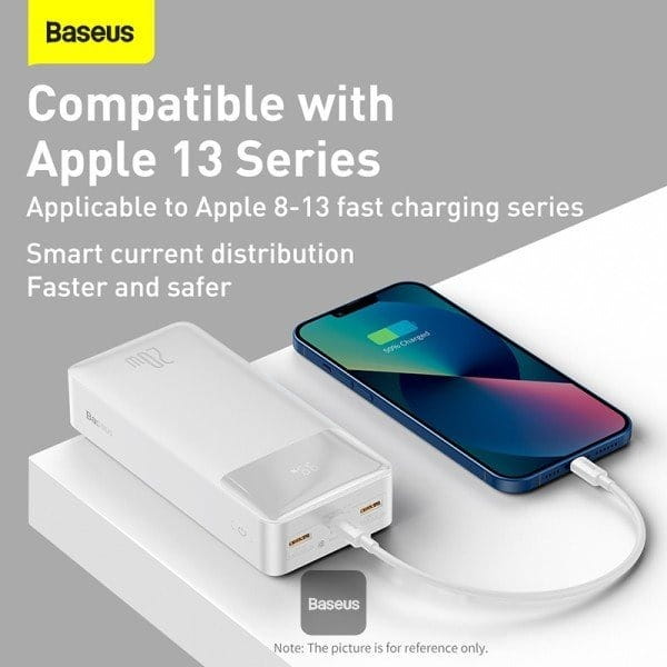 Универсальная мобильная батарея Baseus Bipow 30000mAh 20W White (PPBD050402)