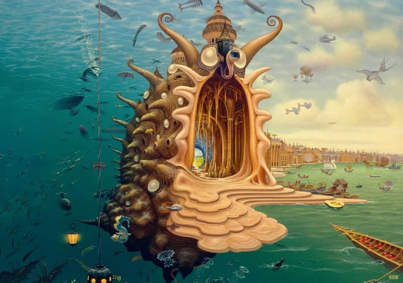 Пазл GoodLoot Imagination: Jacek Yerka Harbor (5908305249351)