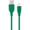 Фото - Кабель Cablexpert USB - Lightning (M/M), 2.1 A, 1.5 м, Green (CC-USB2S-AM8PM-1.5M-G) | click.ua