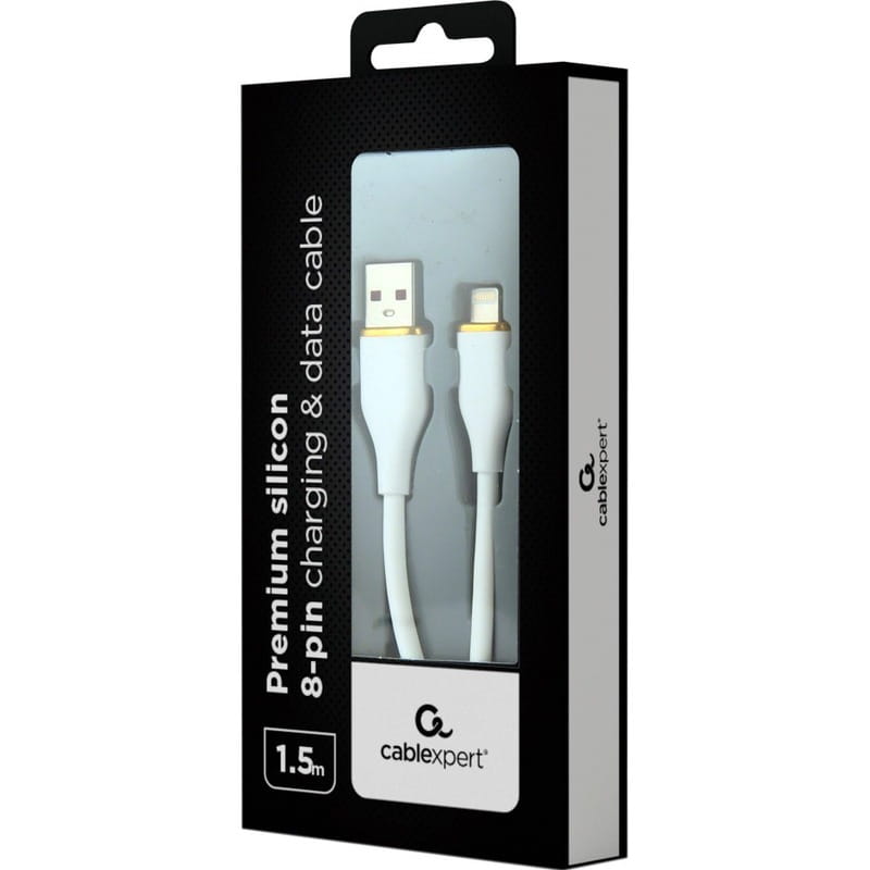 Кабель Cablexpert USB - Lightning (M/M), 2.1 A, 1.5 м, White (CC-USB2S-AM8PM-1.5M-W)