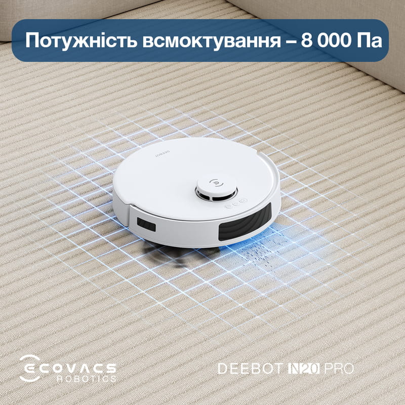 Робот-пилосос Ecovacs Deebot Ozmo N20 Pro (DKX55) White