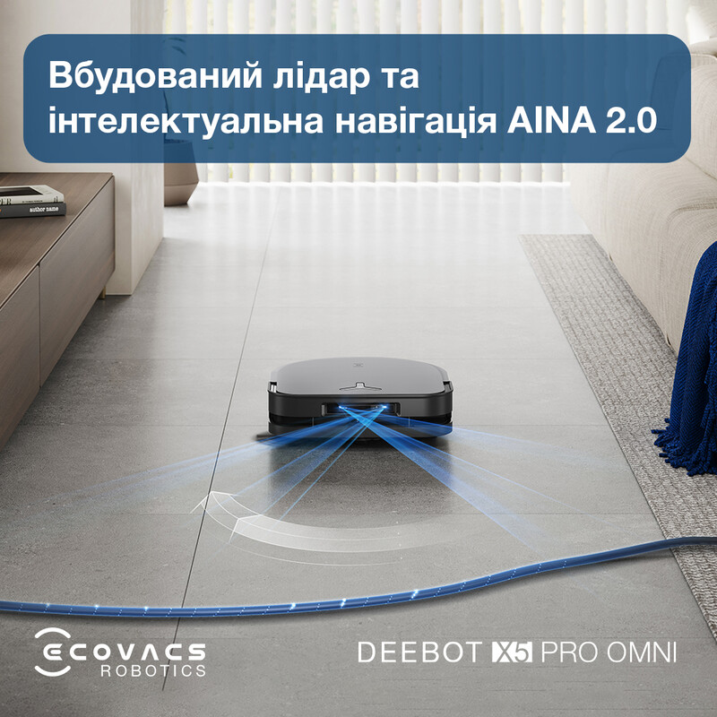 Робот-пилосос Ecovacs Deebot Ozmo X5 Pro Omni (DDX39) Black