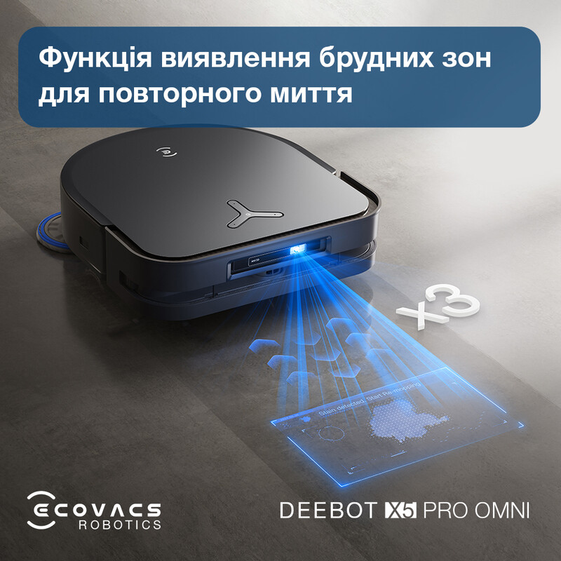 Робот-пилосос Ecovacs Deebot Ozmo X5 Pro Omni (DDX39) Black