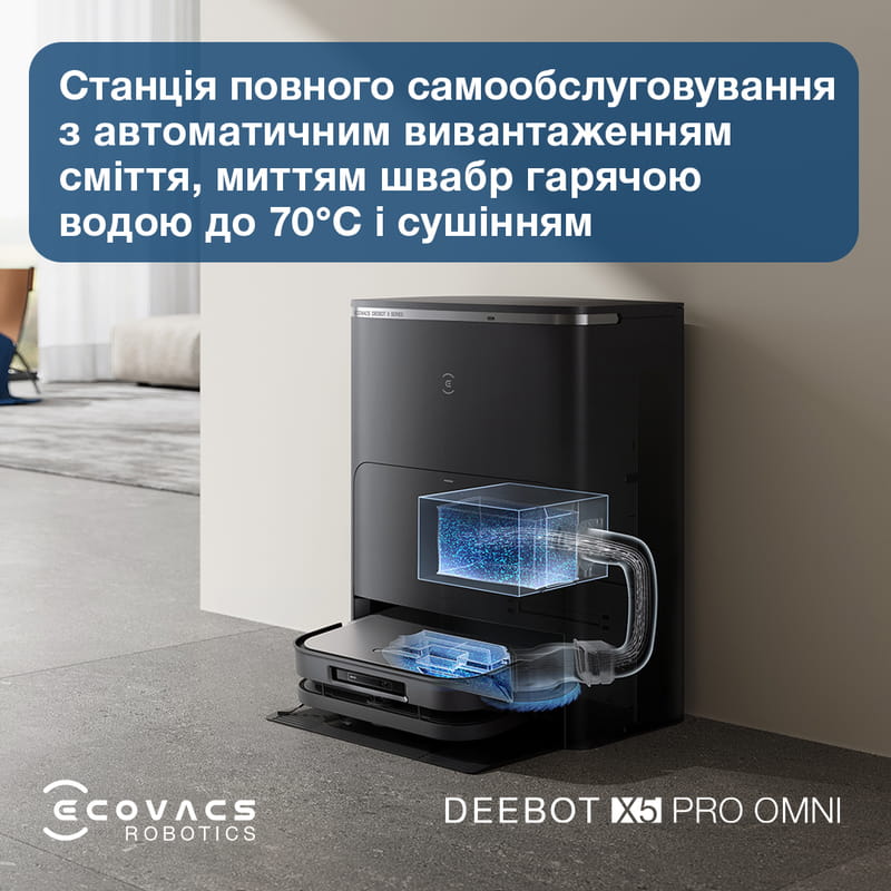 Робот-пилосос Ecovacs Deebot Ozmo X5 Pro Omni (DDX39) Black