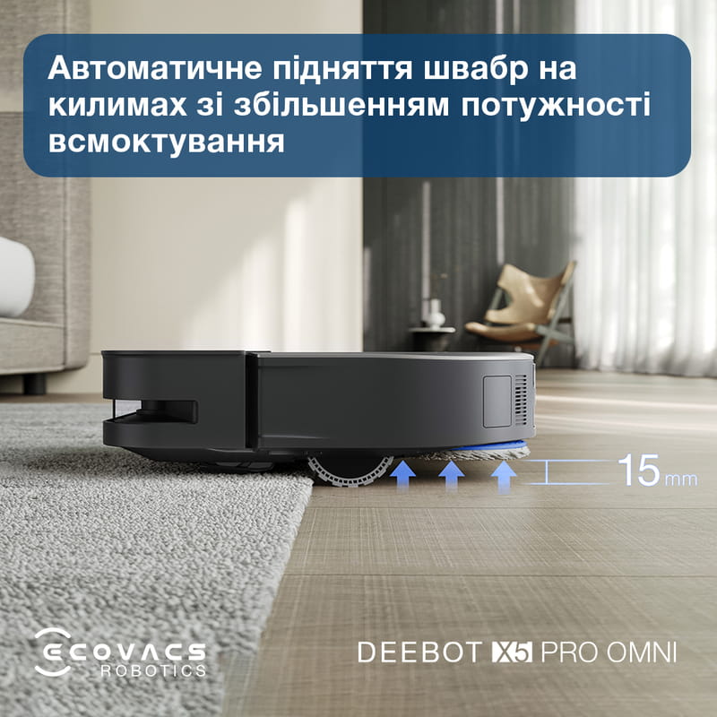 Робот-пилосос Ecovacs Deebot Ozmo X5 Pro Omni (DDX39) Black