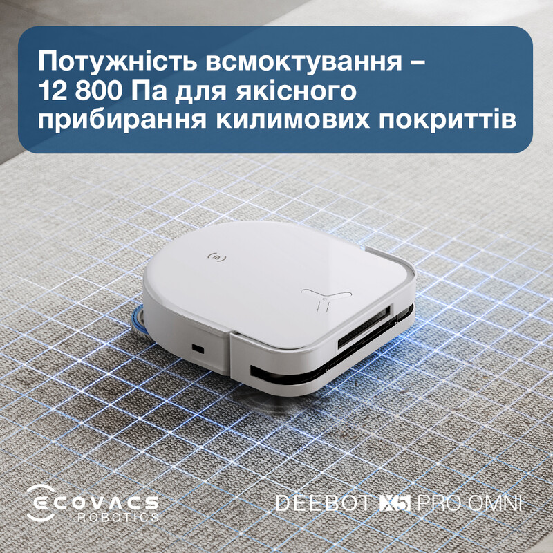 Робот-пилосос Ecovacs Deebot Ozmo X5 Pro Omni (DDX39) White