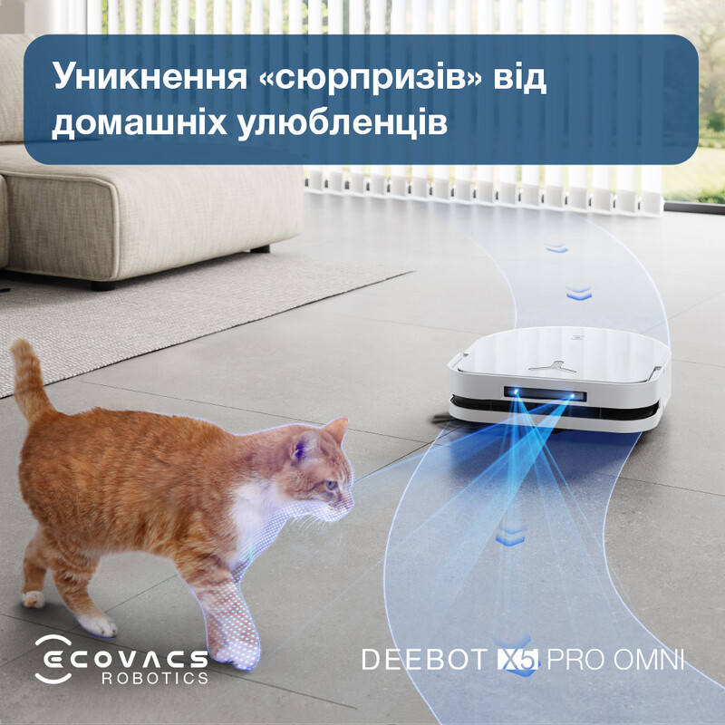 Робот-пилосос Ecovacs Deebot Ozmo X5 Pro Omni (DDX39) White