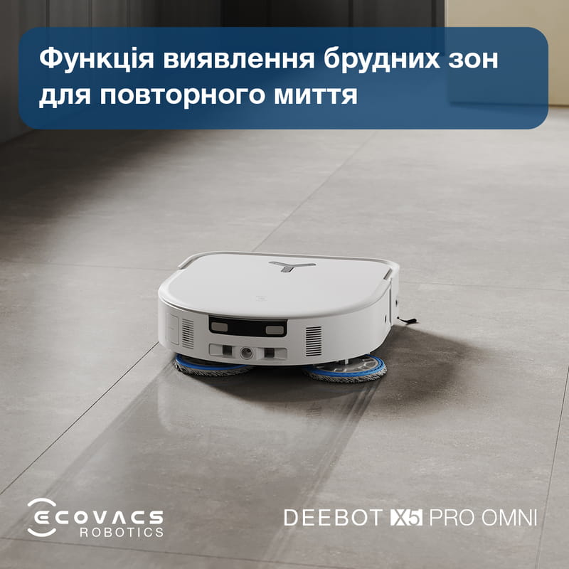 Робот-пилосос Ecovacs Deebot Ozmo X5 Pro Omni (DDX39) White