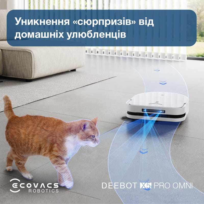 Робот-пилосос Ecovacs Deebot Ozmo X5 Pro Omni (DDX39) White