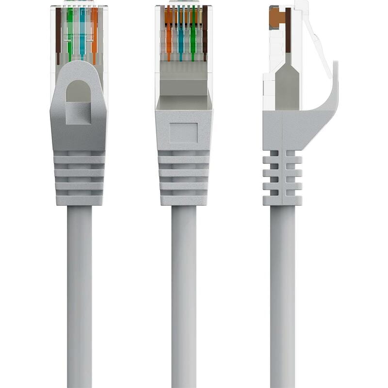 Патч-корд UTP Cablexpert (PP6U-CU-0.25M) Cat.6, литой, 50u" штекер с защелкой, 0.25 м, серый