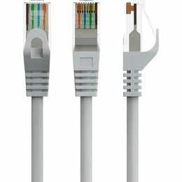 Патч-корд UTP Cablexpert (PP6U-CU-15M) Cat.6, литой, 50u" штекер с защелкой, 15 м, серый