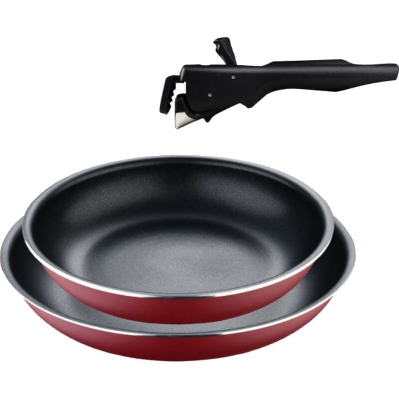 Набор сковородок со съемной ручкой Bergner Click & cook 3 предмета (BG-31605-RD)