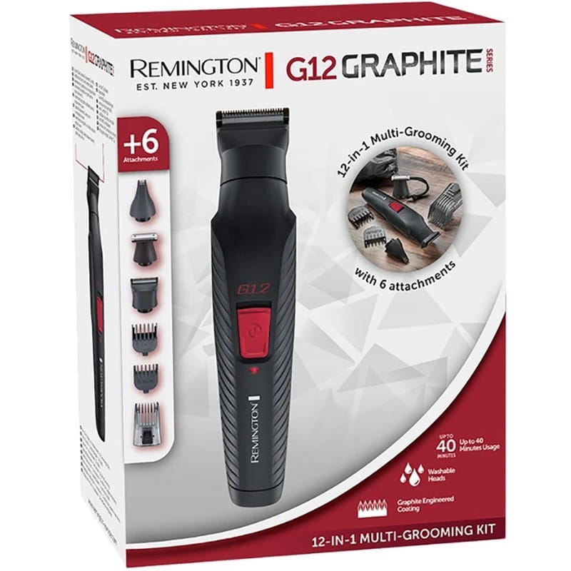 Машинка для стрижки Remington PG2120 G10 Graphite 12-in-1 Multigrooming Kit