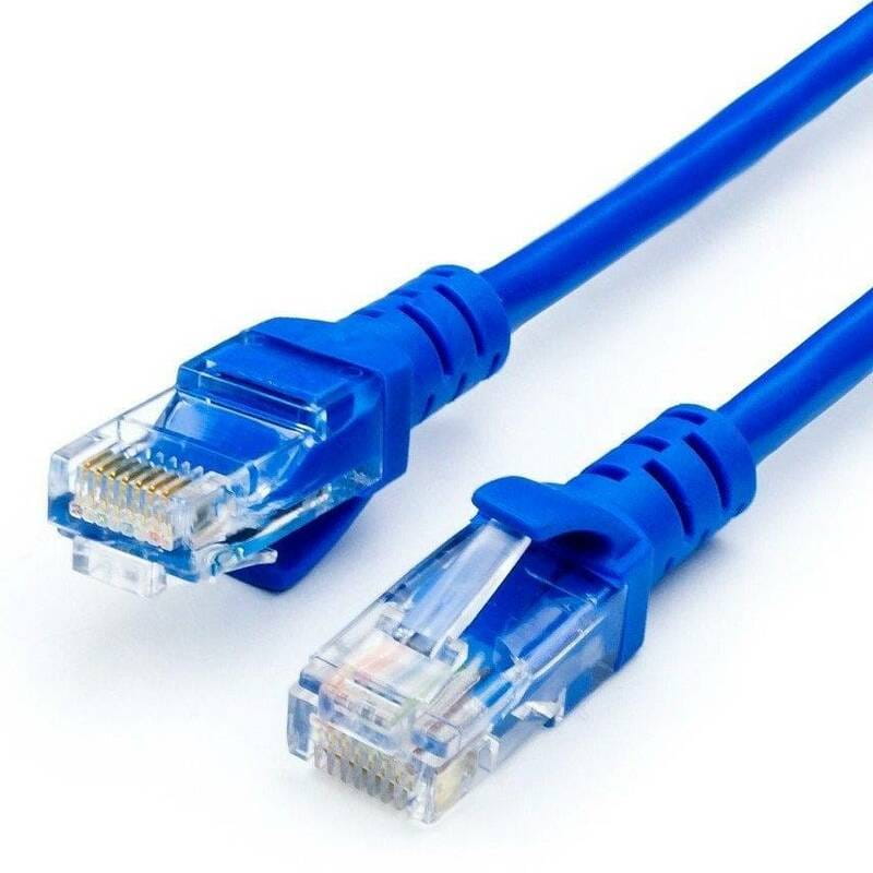 Патч-корд литой, UTP, RJ45, Cat.5e, 7.5m, синий