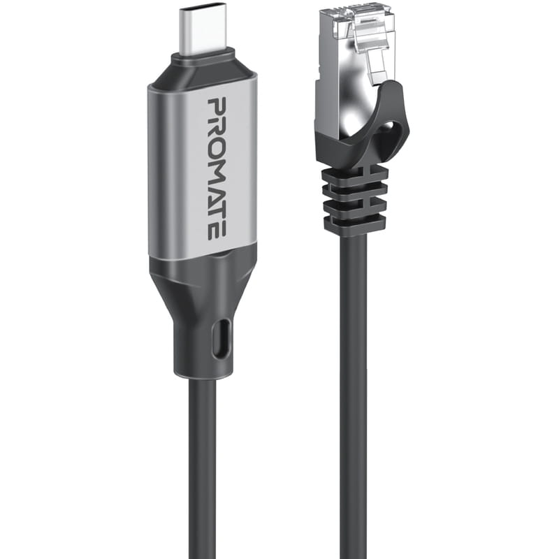 Кабель Promate USB Type-C - RJ-45, 5 м, Black (clink-rj45)