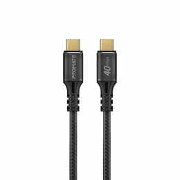 Кабель Promate USB Type-C - USB Type-C (M/M), 5 A, 240 W, 1 м, PowerBolt240 Black
