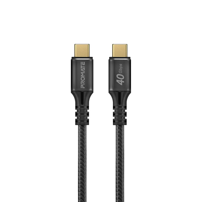 Кабель Promate USB Type-C - USB Type-C (M/M), 5 A, 240 W, 1 м, PowerBolt240 Black