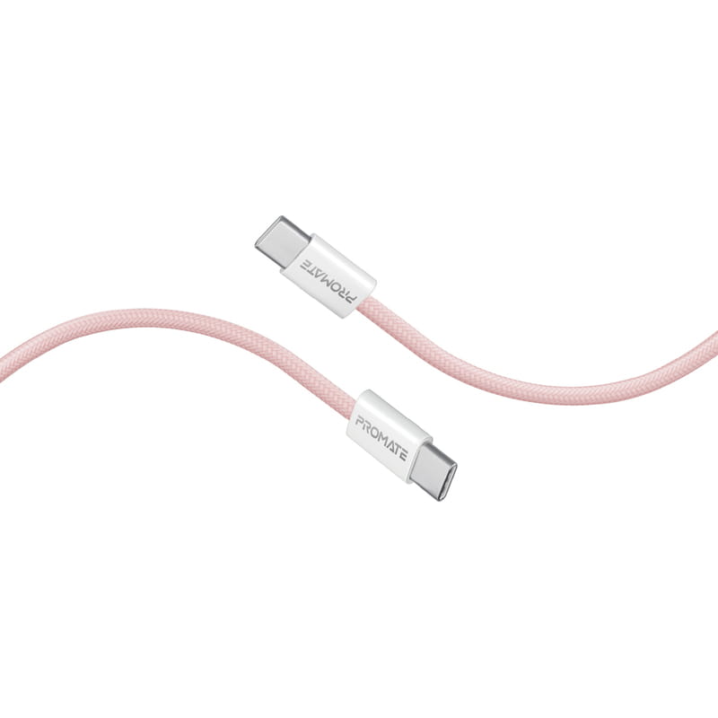 Кабель Promate USB Type-C - USB Type-C (M/M), 3 A, 60 W, 2 м, EcoLine-CC200 Pink