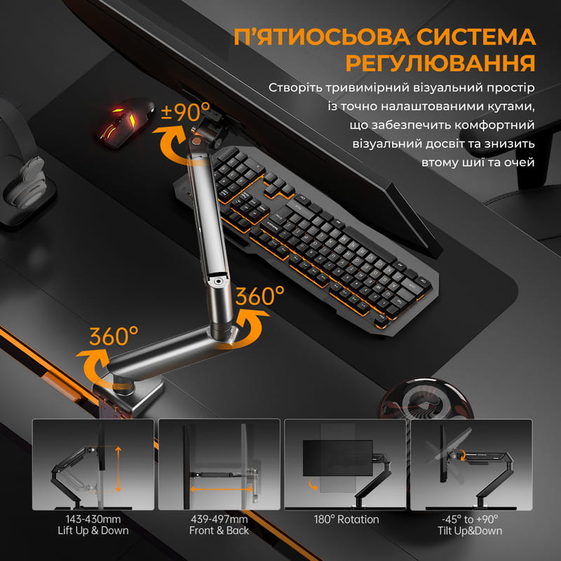 Кронштейн Anda Seat Stealth II 17"-32" White (AD-W-A6D-1S-FW) (VESA100х100)