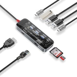 USB-хаб Promate TransHub-Go USB Type-C 9-в-1 Grey