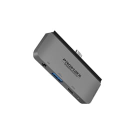 Купить Концентратор USB Type-C Promate PadHub-Pro 4 in 1 Grey Концентратор USB Type-C Promate PadHub-Pro 4 in 1 Grey