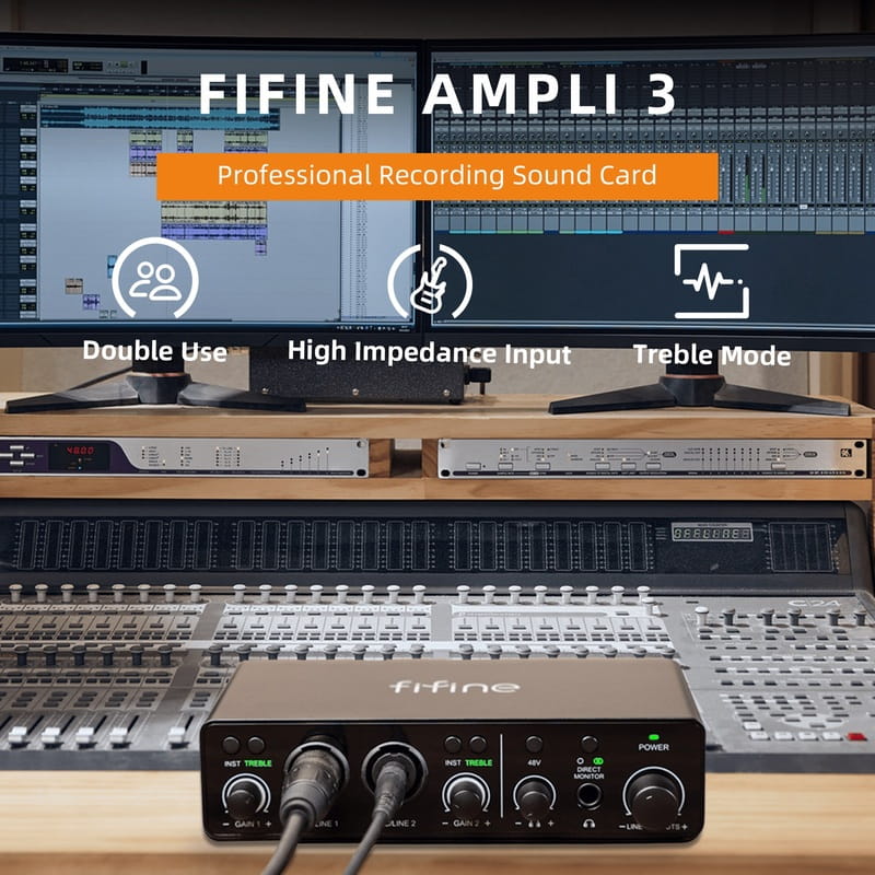 Аудиоинтерфейс Fifine (Ampli3)