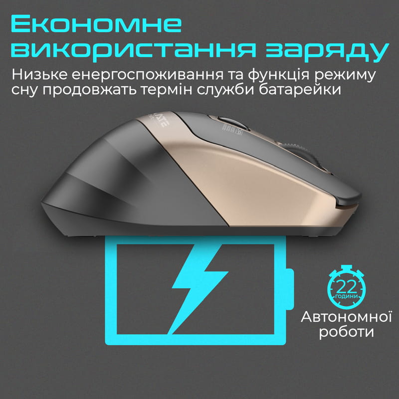 Мышь беспроводная Promate Samit Gold