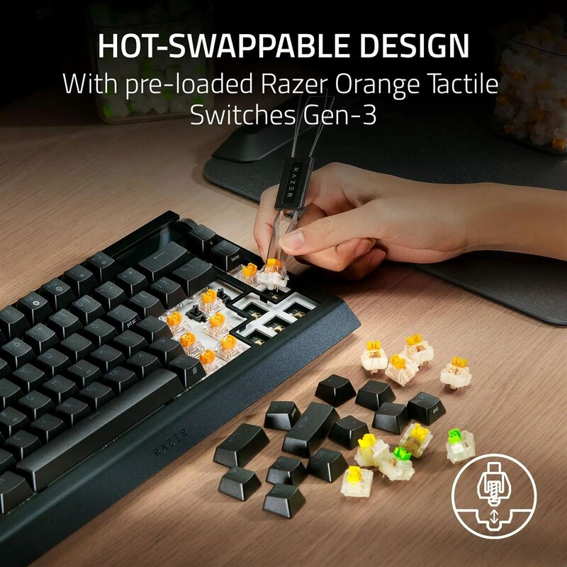 Клавиатура беспроводная Razer BlackWidow V4 Pro ANSI Black (RZ03-05130100-R3M1)