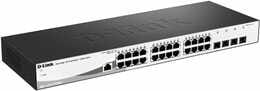 Коммутатор D-Link DGS-1210-28P/ME 24x1G PoE, 4xSFP