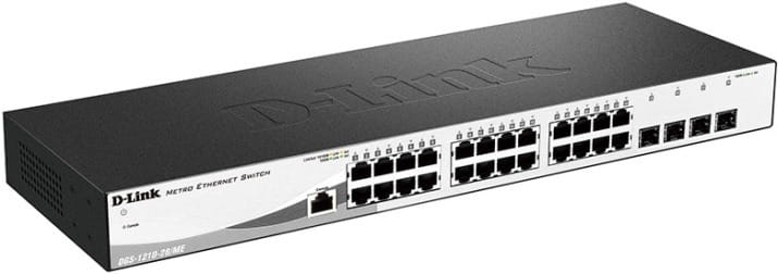 Комутатор D-Link DGS-1210-28P/ME 24x1G PoE, 4xSFP