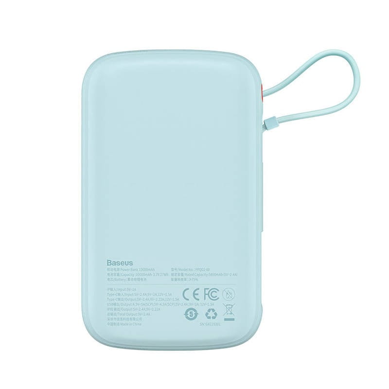 Универсальная мобильная батарея Baseus Qpow Pro 10000mAh, 20W, Blue (PPQD020003)