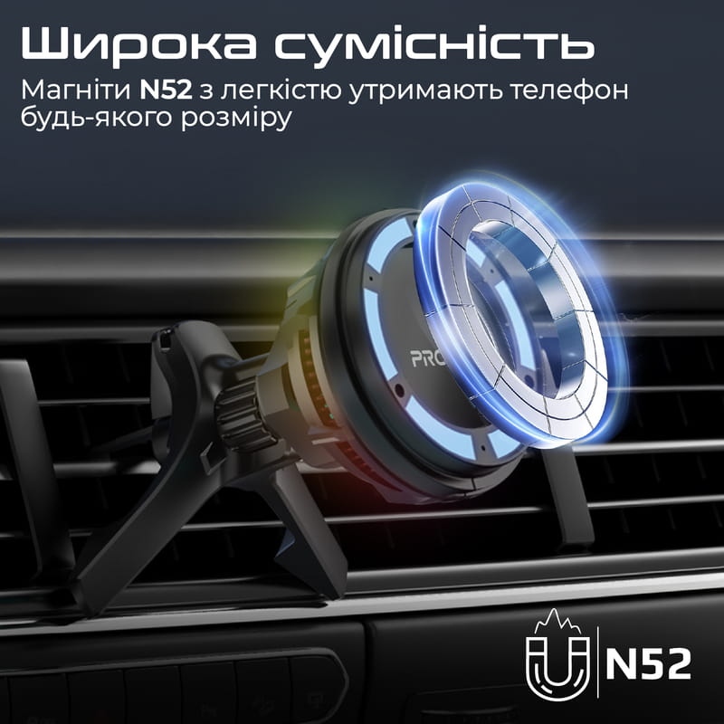 Беспроводное зарядное устройство Promate MagChill-Ga MagSafe Black
